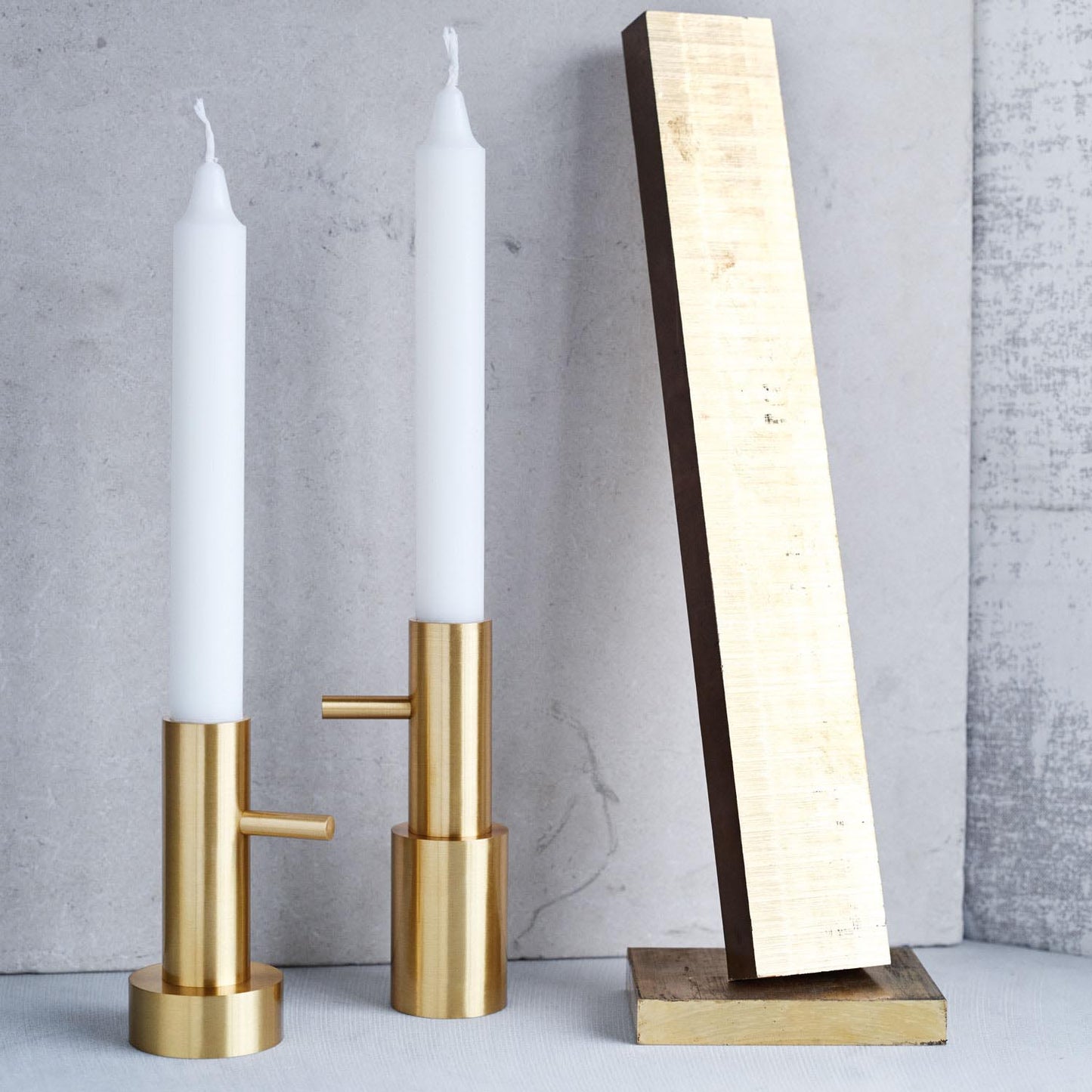 Fritz Hansen lysestake #1 i messing.