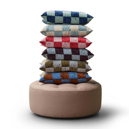 Eilersen Pysjamas pute Luna i 40 cm x 60 cm. Mørkebrun / lyseblå.