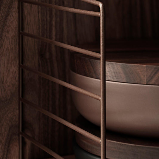 String vegg gavl, 2.pk. 75 x 30 cm i brun. Bestillingsvare.