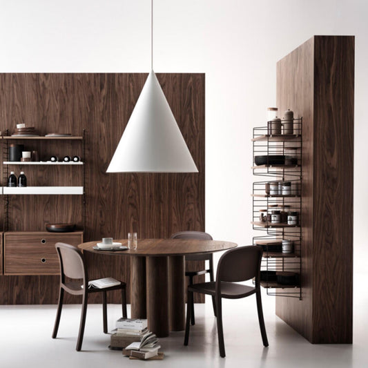 String hyllepakke. 3.pk. 78 x 30 cm i valnøtt. Bestillingsvare.