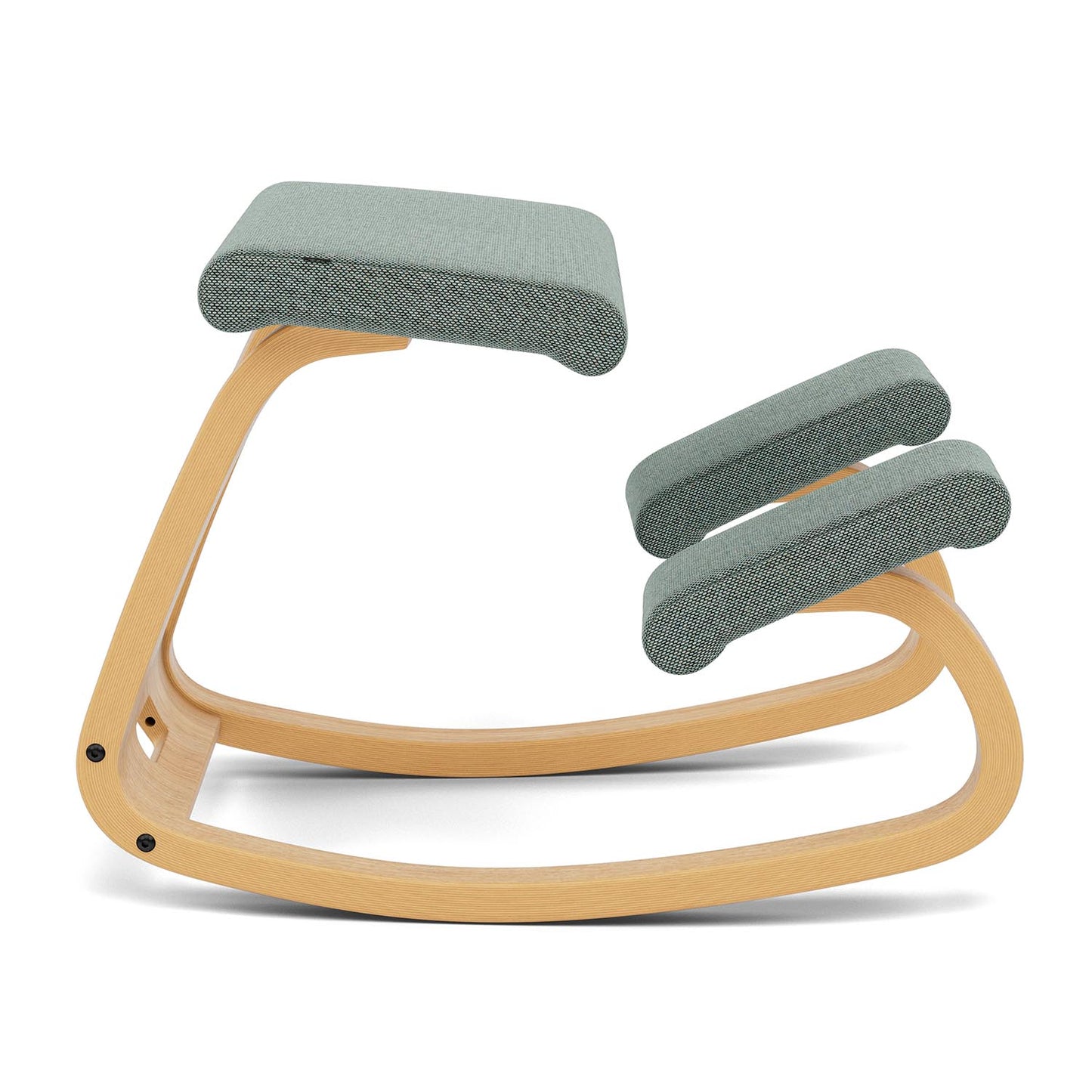 Varier Variable knestol i Re-Wool ullstoff og brun ask. Bestillingsvare.