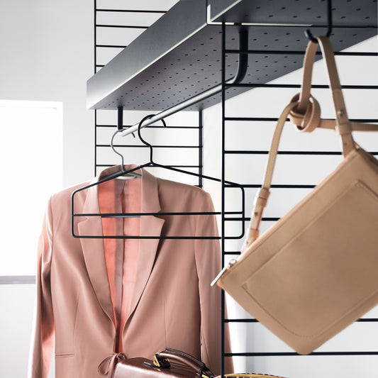 String metallhylleplate høy kant, 78x30 cm. 1-pakk, Sort