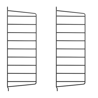 String vegg gavler 2.pk. 50 x 20 cm, svart. Bestillingsvare.