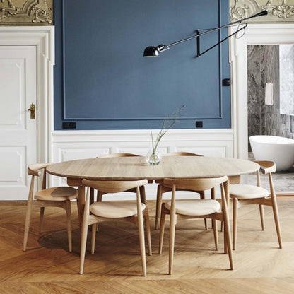 Carl Hansen tilleggsplate til CH338 spisebord. Massiv eik såpebehandlet. Bestillingsvare.