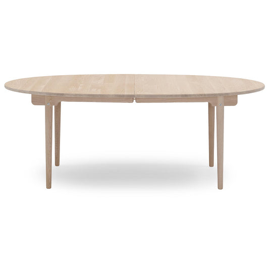 Carl Hansen tilleggsplate til CH338 spisebord. Massiv eik, hvitoljet. Bestillingsvare.