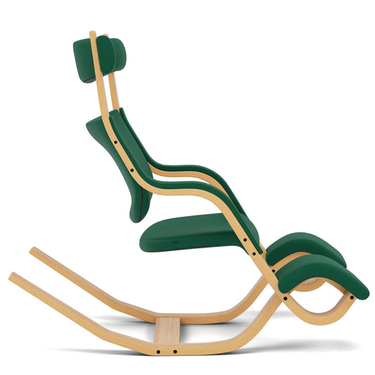 Varier Gravity stol i Tonal i grønn og lys brun ask. Bestillingsvare.