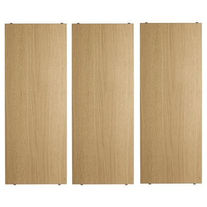 String hyllepakke. 3.pk. 78 x 30 cm i eik. Bestillingsvare.