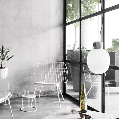 JWDA pendel i rustfritt stål / opal glass. 1 stk igjen !