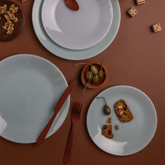 Lucie Kaas MILK frokosttallerken, blue fog. 1 stk.