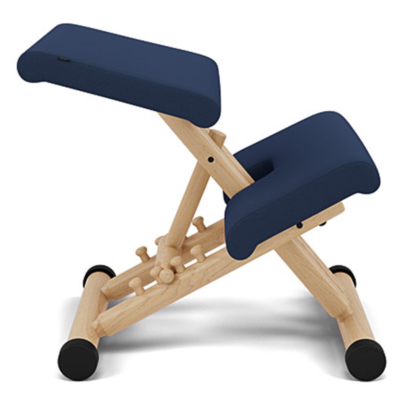 Varier Multi knestol i Tonal mørkeblå og natur bøk. Bestillingsvare.