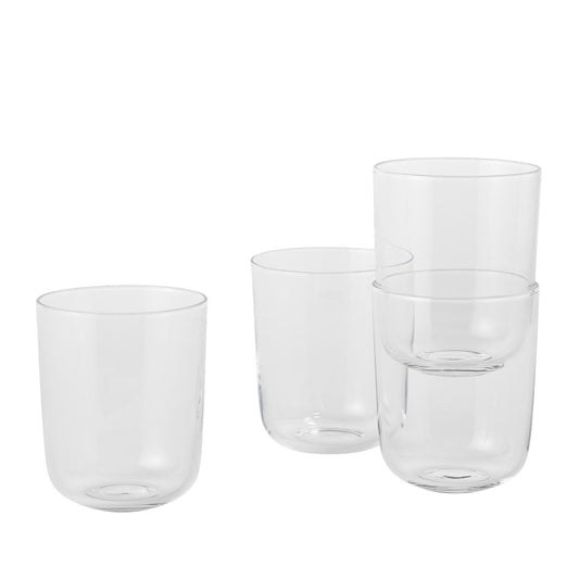 Muuto Corky vannglass 35 cl klart glass, 4 pk.