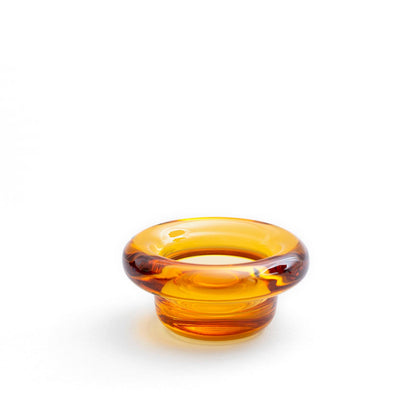 Nedre Foss Sirkel telysholder, gul.