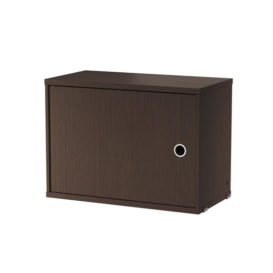 String skap med dør 58 x 30 cm i mørkebrun eik. NYHET! Bestillingsvare.