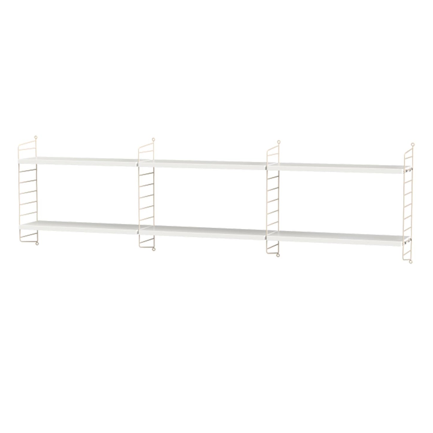 String hylleoppsett. 60x20 cm hyller x 50 cm gavler . Flere fargevarianter. Bestillingsvare.