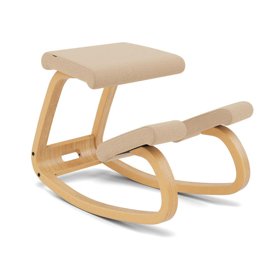 Varier Variable knestol i Vidar ullstoff og brun ask. Bestillingsvare.