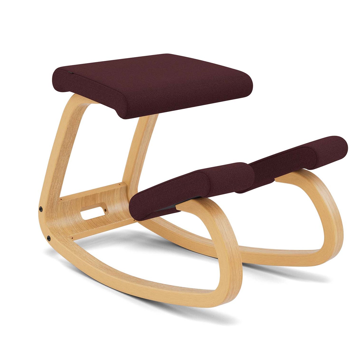 Varier Variable knestol i Vidar ullstoff og brun ask. Bestillingsvare.