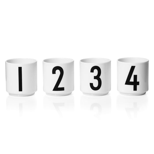 Design Letters espressokopp 4-pakk. Hvit