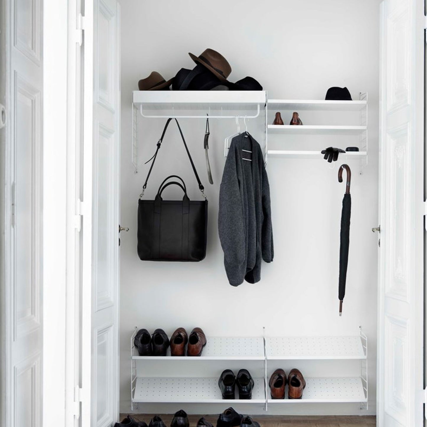 String Kleshenger For Metallhylleplate 4 stk, Beige