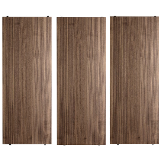 String hyllepakke 3.pk. 58 x 20 cm, valnøtt. Bestillingsvare.