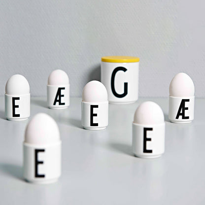 Design Letters x2 Eggeglass, Hvit