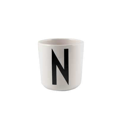 Design Letters N Melamin Kopp, Hvit