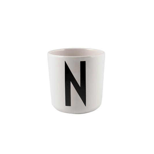 Design Letters N Melamin Kopp, Hvit