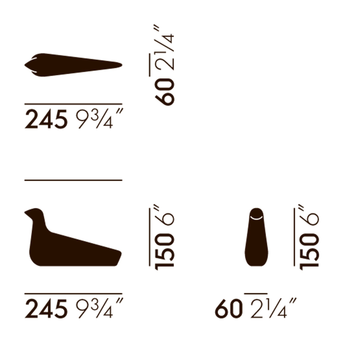 Vitra L´Oiseau, Grå