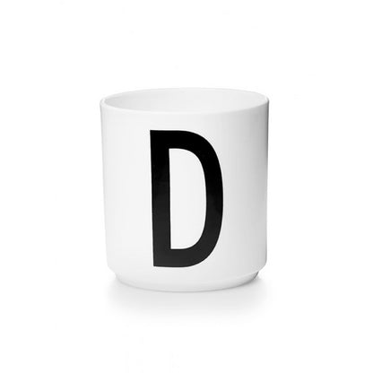 Design Letters D Porselen Kopp, Hvit