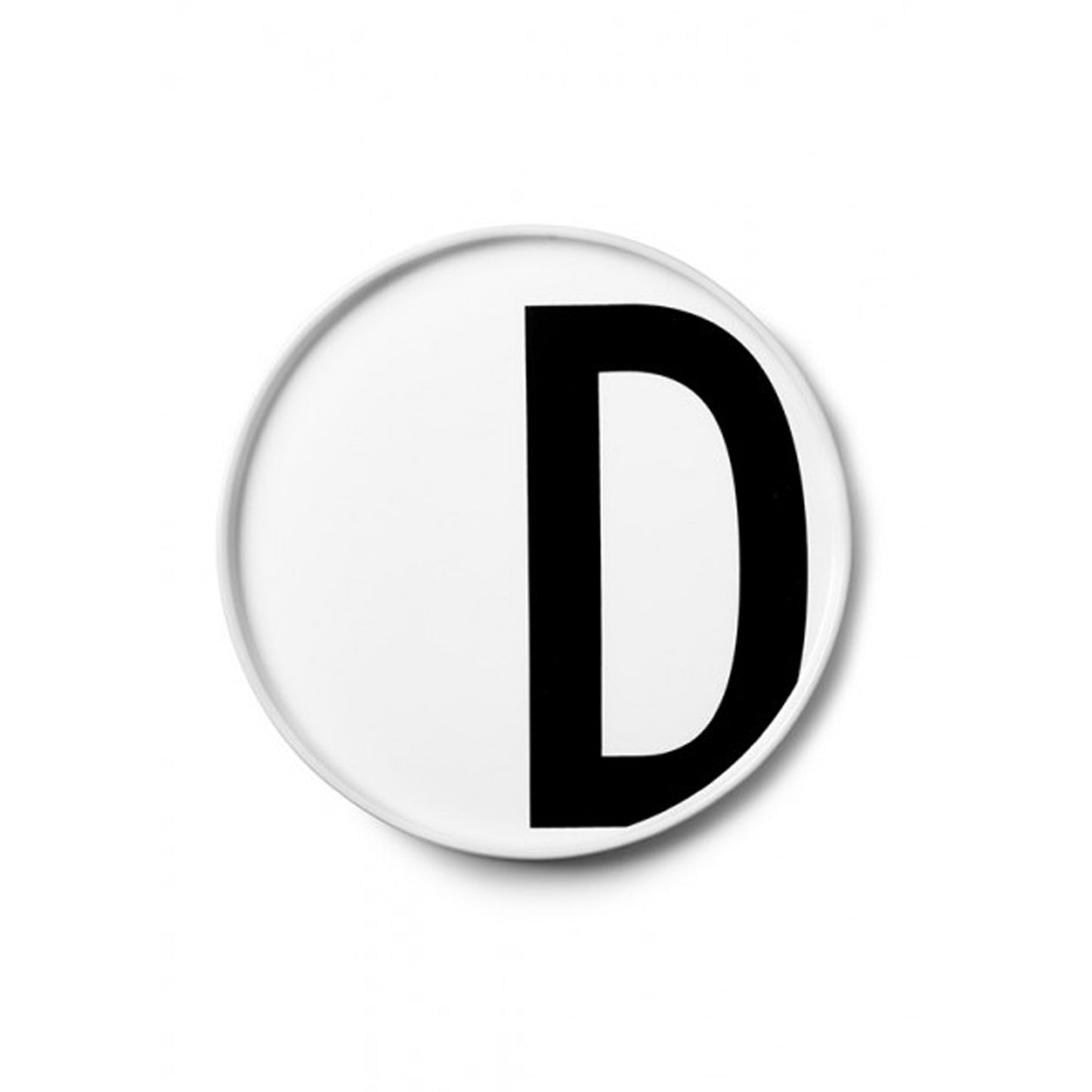 Design Letters D Tallerken, Hvit