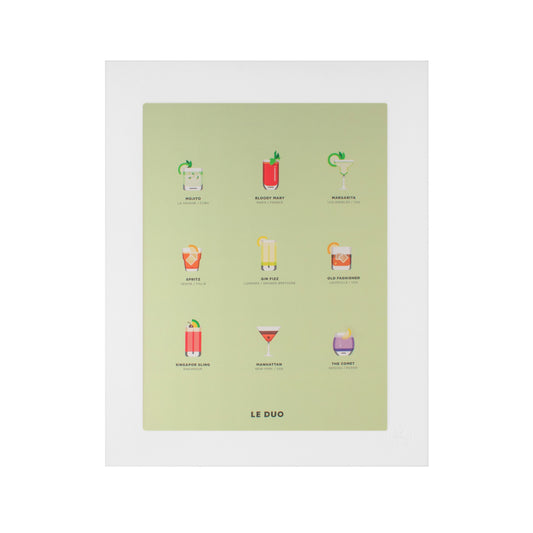 Image Republic Le Duo plakat "PLANCHE COCKTAILS" 40X50 cm.