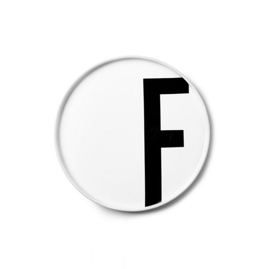 Design Letters F Tallerken, Hvit