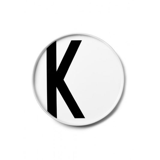 Design Letters K Tallerken, Hvit