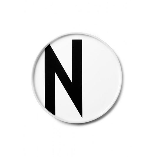 Design Letters N Tallerken, Hvit