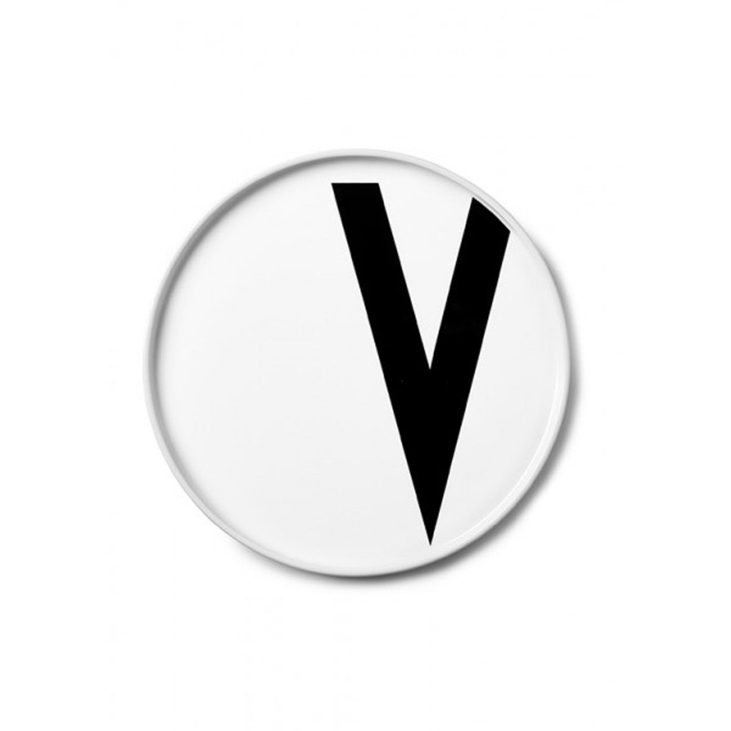 Design Letters V Tallerken, Hvit